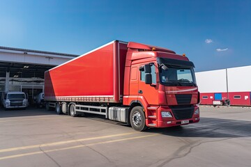 Logistic center cargo trucks transportation
