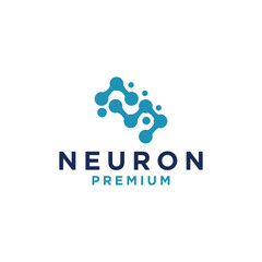 Neuro technology logo design vector illustration