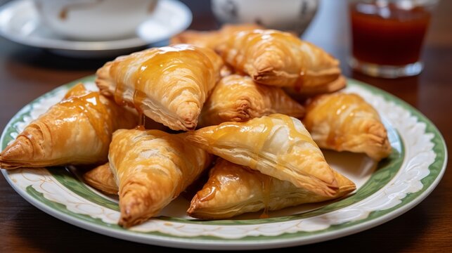 A Photo of a Plate of Miniature Apple Turnovers