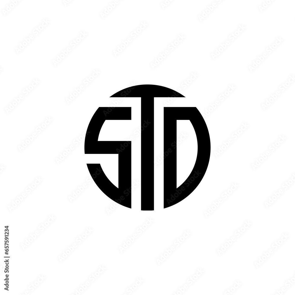 Poster initial letter std logo monogram design vector template. abstract letter sd linked logo