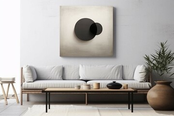 a minimalist abstract piece that communicates through minimal elements
