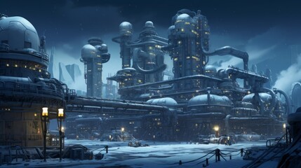 industry, dramatic background, 16:9, copy space