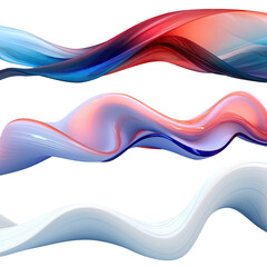 Set of abstract digital design elements, cut out