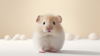 hamster in simple and clean background