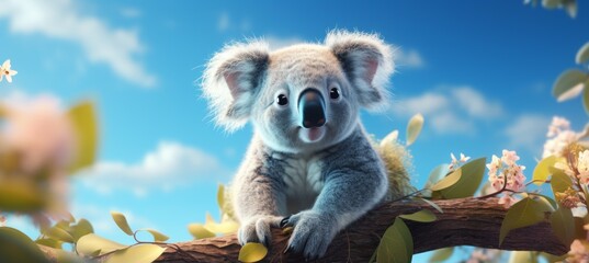 Koala animal. Generative AI technology.