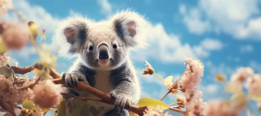 Wandaufkleber Koala. Generative AI technology. © Hero Design