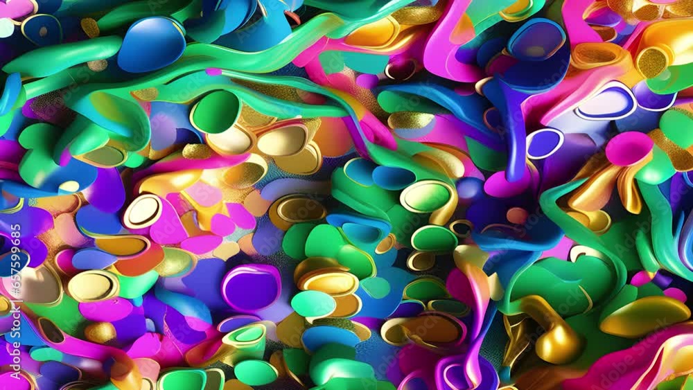 Wall mural abstract colorful holographic animation. multicolor liquid gradient background. beautiful gradient t