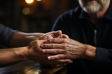 Fototapeta premium Therapist's skilled hands giving a soothing massage, emphasizing the therapeutic touch, Generative AI