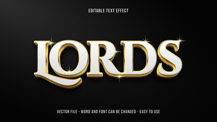 Golden white luxury editable text effect