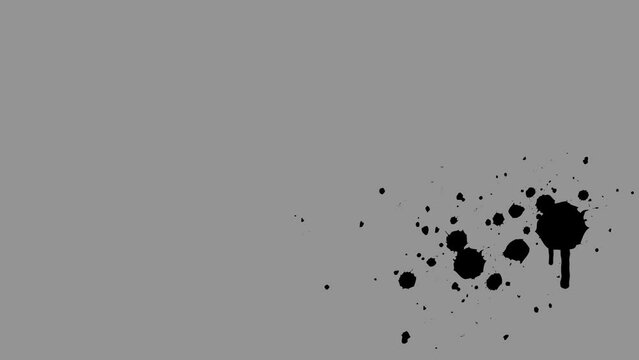 Animated Transparent Ink Stain Splatter Video Overlay Motion Graphic