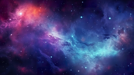 Fototapeta na wymiar Vivid space galaxy nebula in a starry cosmos – a stunning astronomy backdrop