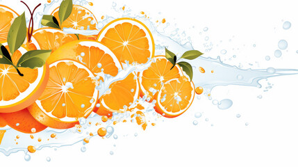 Vector orange white background