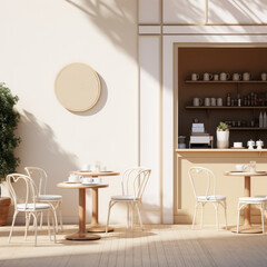 Wall table chair sofa potted plant white photo frame vector