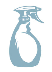 Cleaning spray. Vector drawing icon