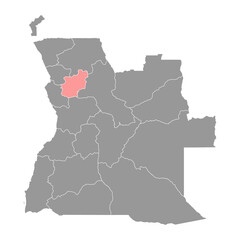 Cuanza Norte province map, administrative division of Angola.