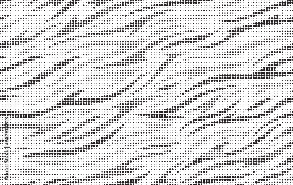 Poster Halftone stripe dot pattern texture. Abstract halftone background. Camouflage dot texture. Dotted vector illustration.
