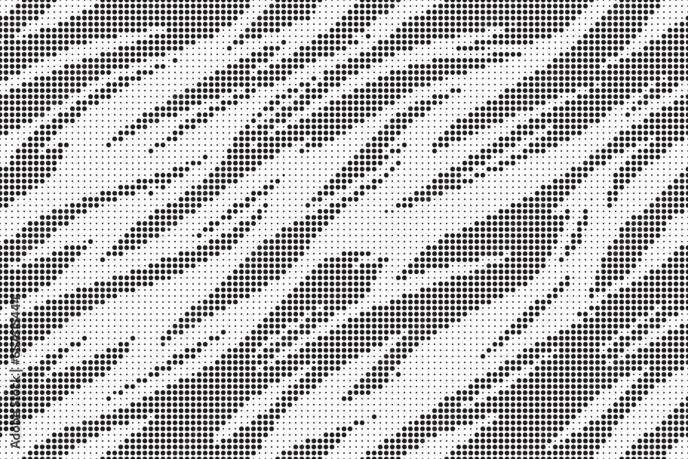 Poster Halftone stripe dot pattern background. Abstract zebra stripe halftone background. Camouflage dot texture. Dotted vector illustration.