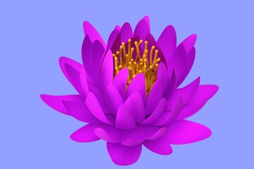 3D Illustration - Lotus Blossom - Floral Design