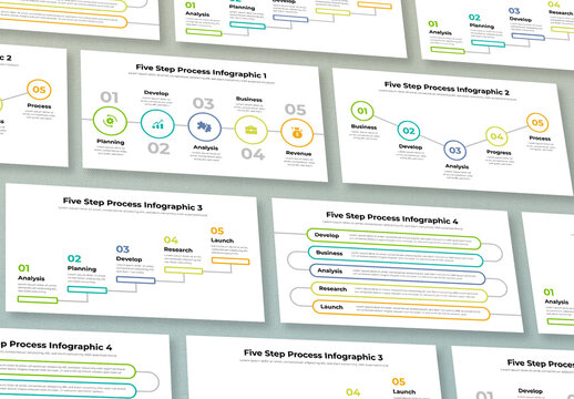 Five Step Process Infographic Design