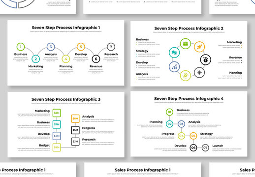 Seven Step Process Infographic Design