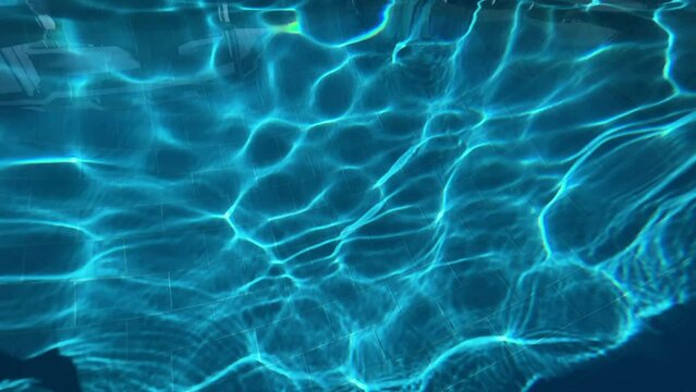 Abstract background animation: swimming pool, water. Swimming pool close up.
