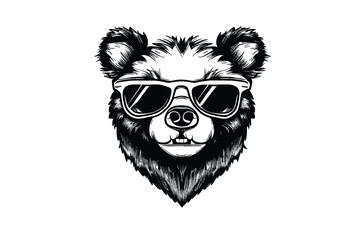 Bear with Sunglasses: A Hip Vector Study of a Bear with a Cool Attitude