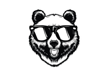 Bear with Sunglasses: A Hip Vector Study of a Bear with a Cool Attitude