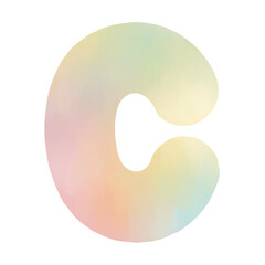 Cute Pastel Watercolor Alphabet A-Z