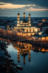 Fototapeta na wymiar Historic city of Kazan, featuring its UNESCO-listed Kremlin and cultural diversity, Generative AI