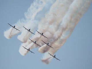 Group of fighter jet airplane