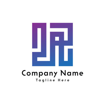 2AR or 2R letter creative initial logo design icon