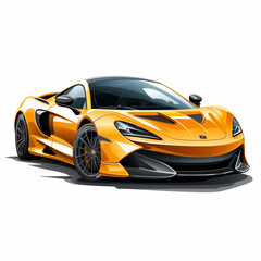 sports car on a white background. Vector illustration.