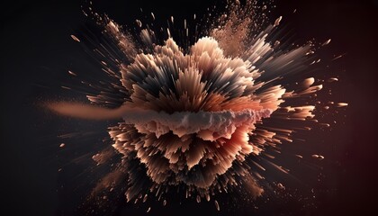 a wonderful picture with an explosion of color in the dark