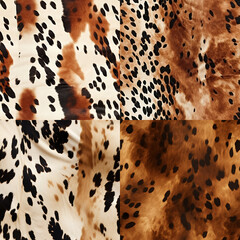 watercolor illustration of leopard fur pattern  ,ai generated