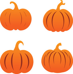Obraz premium Thanksgiving pumpkin vector icons