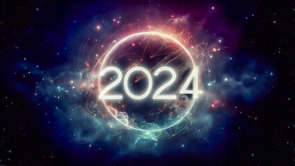 宇宙の舞台で：銀河の中の「2024」