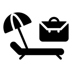 work on vacation icon