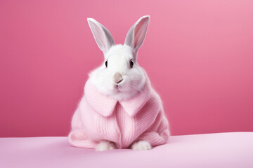 Obraz premium Fluffy rabbit adorable bunny small animal easter pets cute mammal