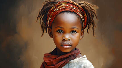Face of African child nationality