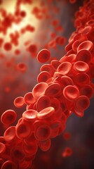 hemoglobin cells floating in blood - obrazy, fototapety, plakaty
