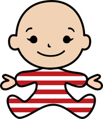 Cute Baby Girl in Pajamas