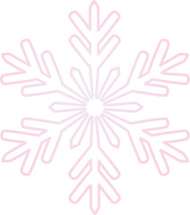 Blue and Pink Winter Snowflake 