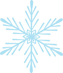 Blue and Pink Winter Snowflake 