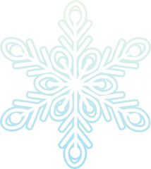 Blue and Pink Winter Snowflake 