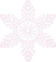 Blue and Pink Winter Snowflake 