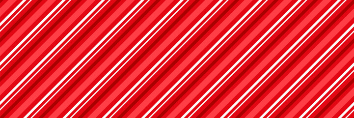 Christmas red striped, candy cane, peppermint background diagonal stripes print seamless pattern - 657652681