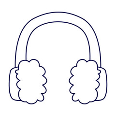 earmuffs hand drawn Illustration