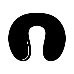 Neck pillow. Travel accessory. Comfort. Vector illustration in doodle style.