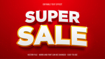 Super sale editable text effect