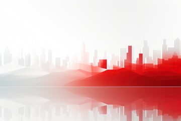 Obraz premium Business slide background white and red. Generative AI.